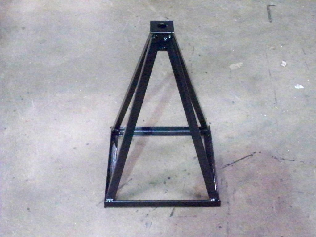Leveling jack installed